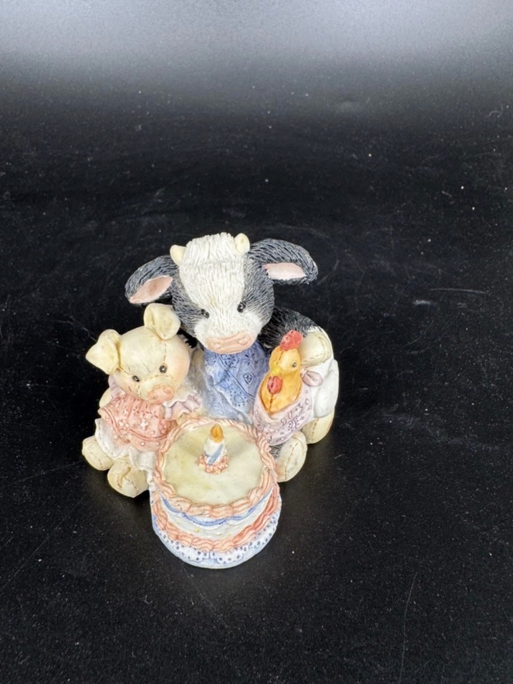 Marys Moo Moos Resin Figurine Enesco 1993 Butter Cream Wishes Whimsical Figure
